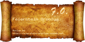 Feierstein Orsolya névjegykártya