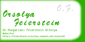 orsolya feierstein business card
